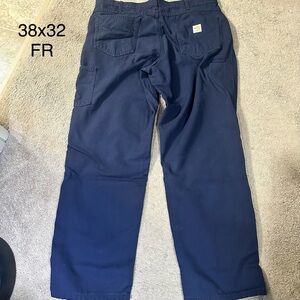 Carhartt Men’s Navy Cargo Work Pants, FR 38x32